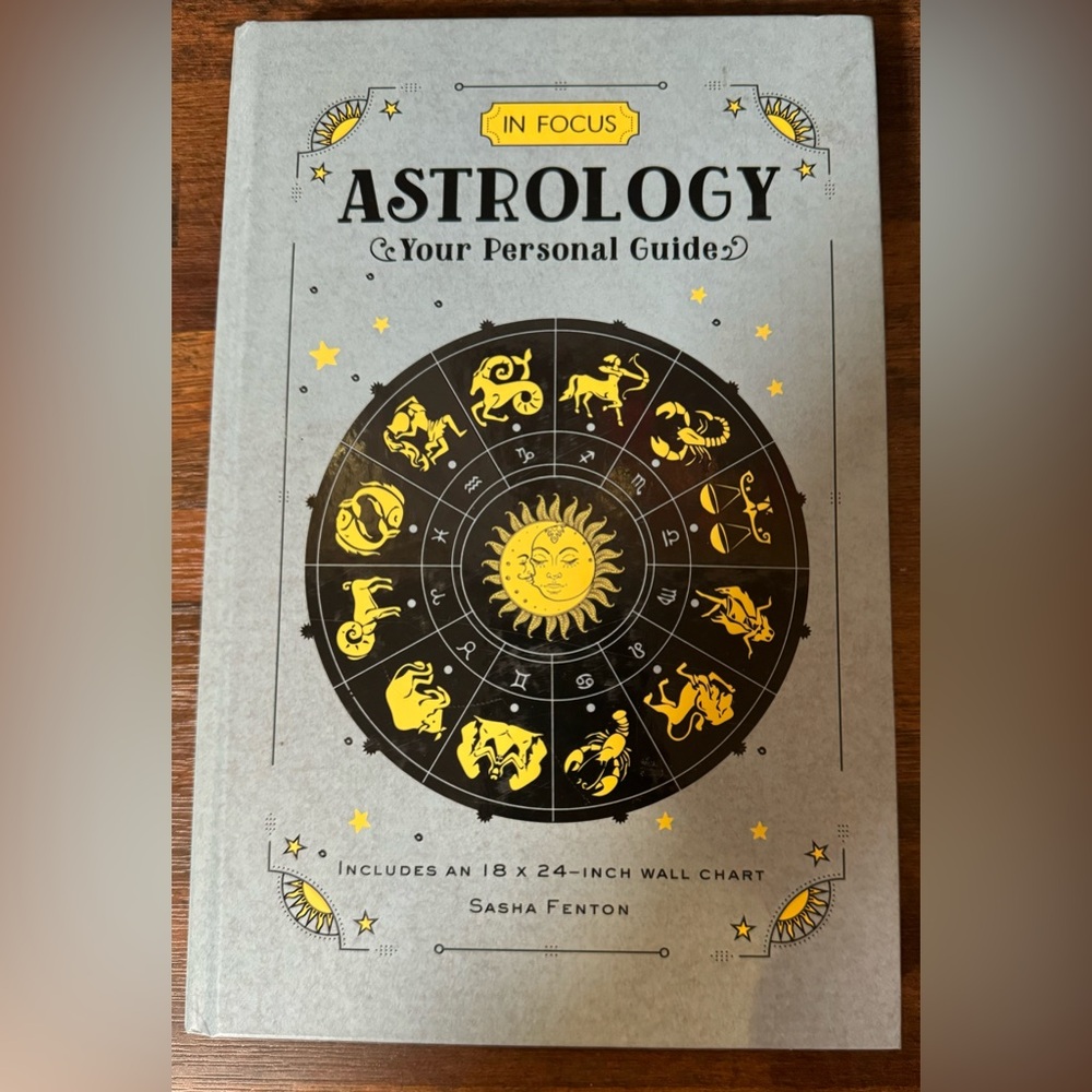 New In Focus Astrology Your Personal Guide Book with 18” by 24” Map Sasha Fenton